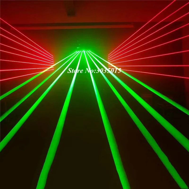 Luce laser a testa mobile a 8 occhi Controllo DMX512 Barra luminosa con fascio di colore RGB Proiettore di luci da palco per DJ Illuminazione per matrimoni per feste in discoteca