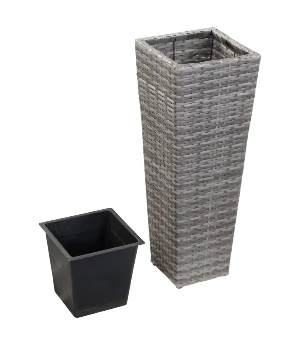 30x30x80 cm gray synthetic rattan flowerpots and planters