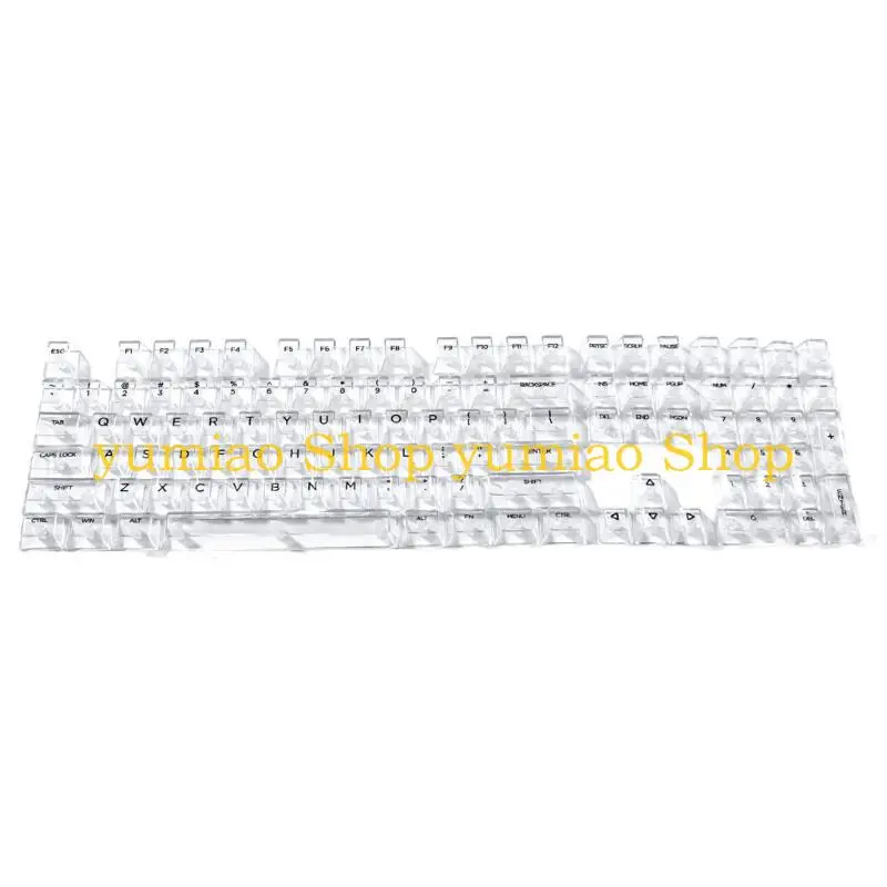 587B 132PCS Transparent 10mm Profile Keycaps For Gaming Mechanical Keyboards