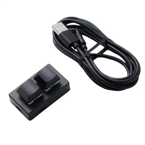 Bilashmart Wired Mini 2-key Custom Keyboard With RGB Light Copy And Paste One-key Password Shortcut Combinations Key Gaming Keyboard