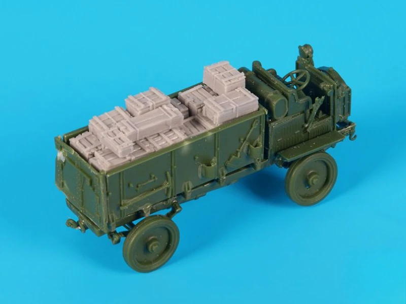 Modelo de resina fundida em escala 1/72, kit montado, conjunto de acessórios de caminhão FWD MODELO B (sem carro) desmontado e sem pintura
