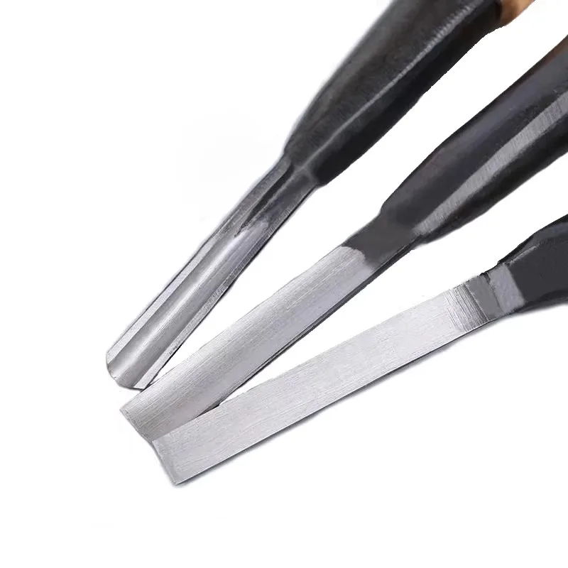 

6PC Carving Chisel Front Steel Carving Knife Hardwood Hand Carving Cloth Bag