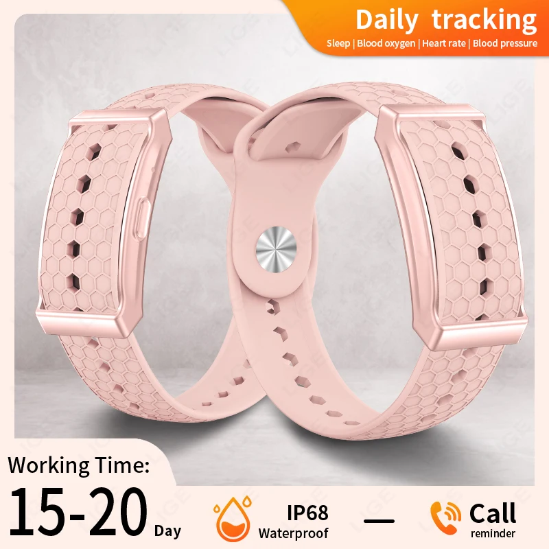 

Смарт-браслет LIGE: Фитнес-трекер для мужчин и женщин, мониторинг сердечного ритма и сна, шагомер, напоминание о звонках, водонепроницаемые смарт-часы