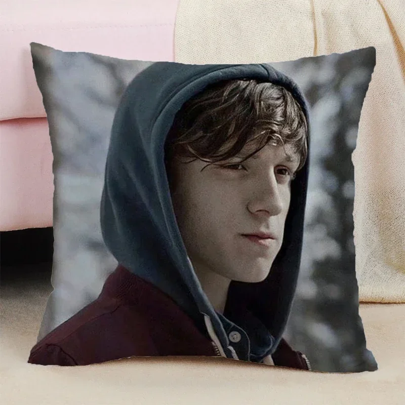 Tom Holland Decorative Pillowcase 40x40 Double-sided Printing Sitting Cushion Cover 45x45cm Pillow Cases for Bed Short Plush