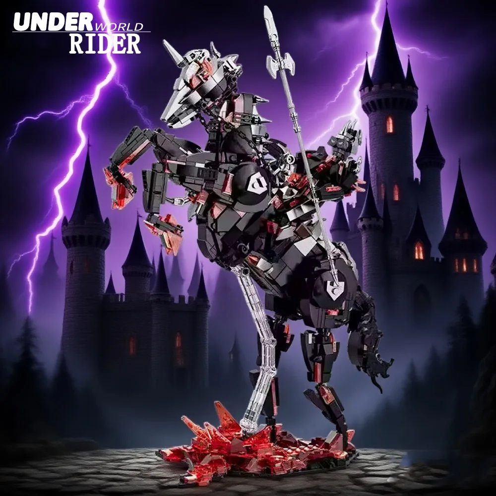 

Наборы строительных блоков Under World Rider, ретро средневековый рыцарь, кирпичи, игрушечный лес в соответствии сцены, креативный дизайн, 1178 шт.