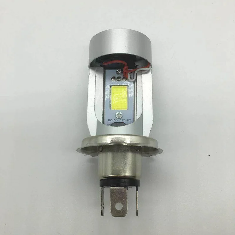 25W 12V Blue Red Angel Eye H4 LED Motorcycle Headlight Ba20d HS1 H6 Scooter Motorbike Headlamp Light Bulb DRL Accessories