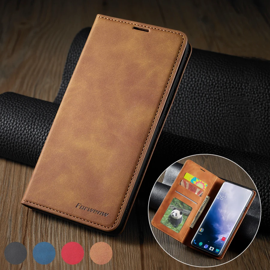 Wallet Magnetic Leather Case For One Plus 7 One Plus 7 Pro Anti-drop One Plus 7 Business Flip One Plus 7 Pro Protective Sleeve