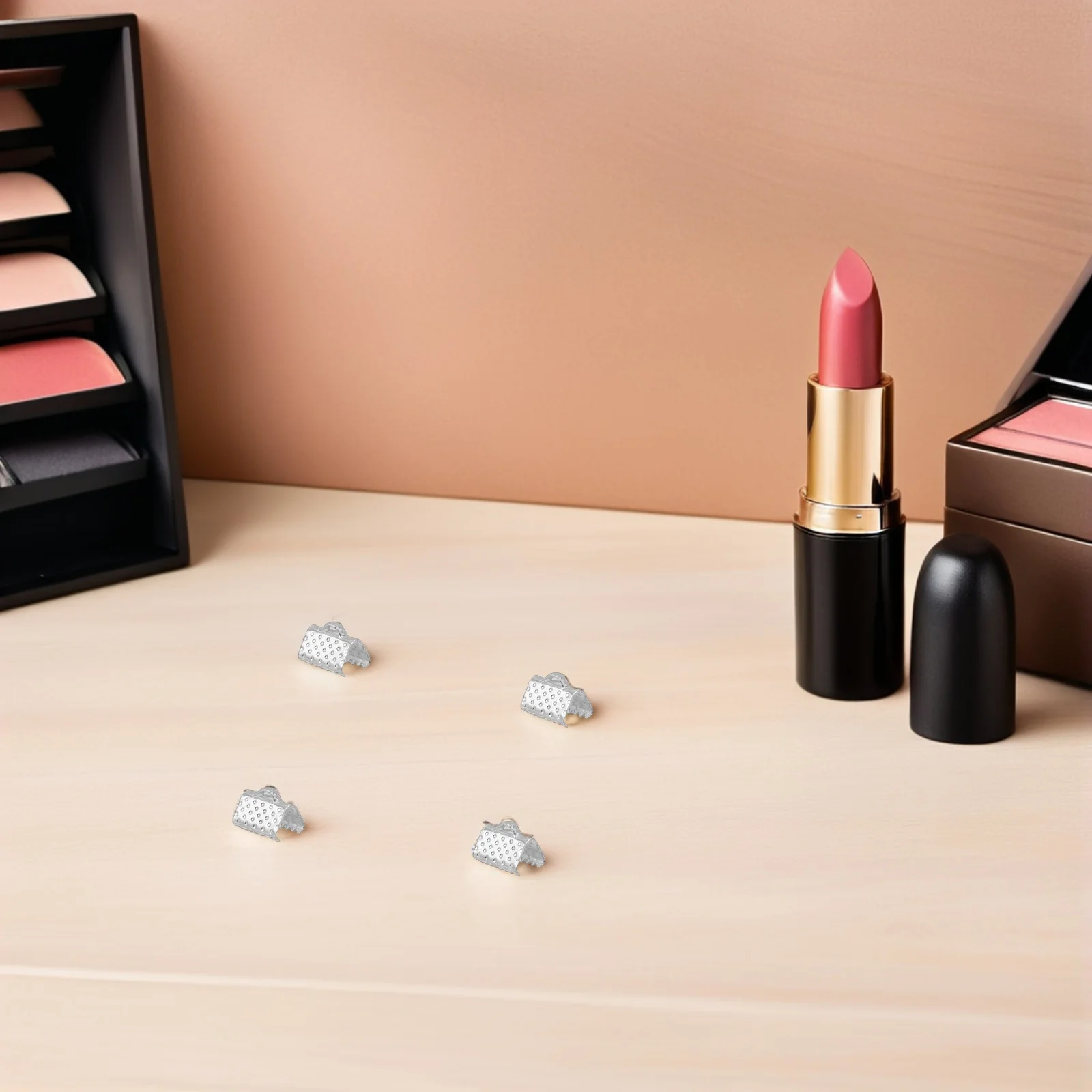 

500Pcs Jewelry Cord Clip Ribbon Clamp Ends Silver Metal Buckle for DIY Bracelet Necklace Craft Supply Clip Cord Clamp Fastener