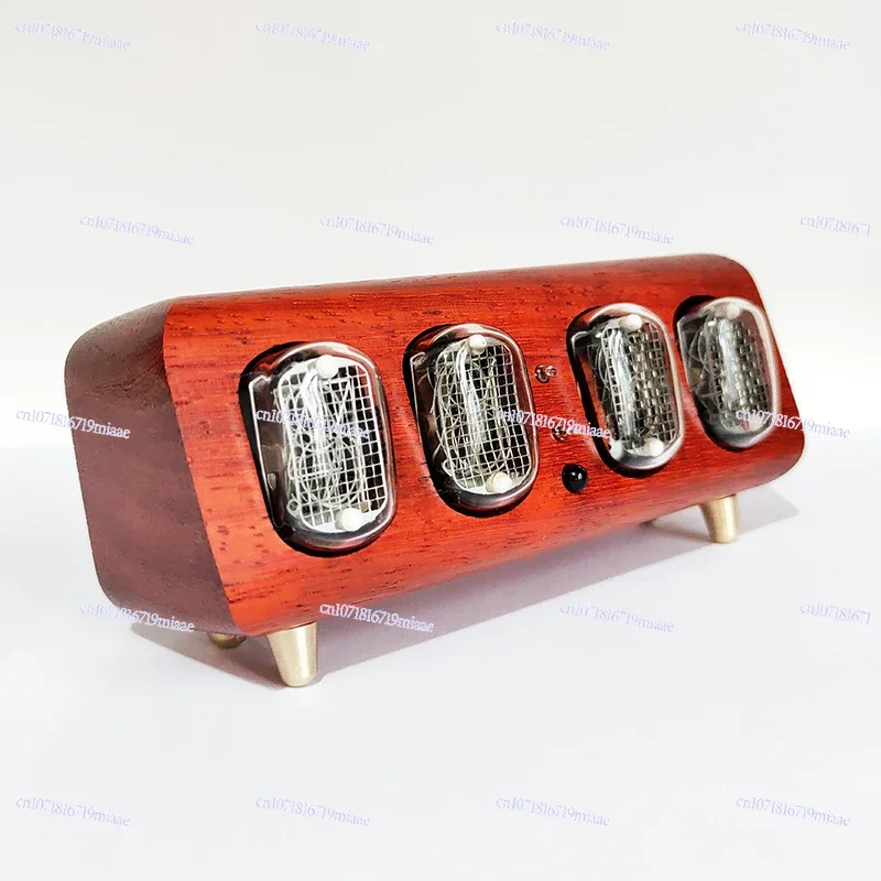Gift 4-Bit IN12 Retro Glow Tube Clock Digital Desk Clock Alarm Mobile Bluetooth Phone Remote Control Study Decoration Friend