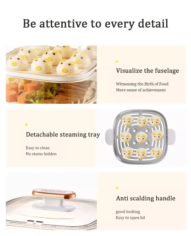 

Home 2 Layer Vegetable Steam Cooker Kitchen Rice Corn Electric Food Steamer Pot Cooker Big Capacity Steamed Stuffed Bun