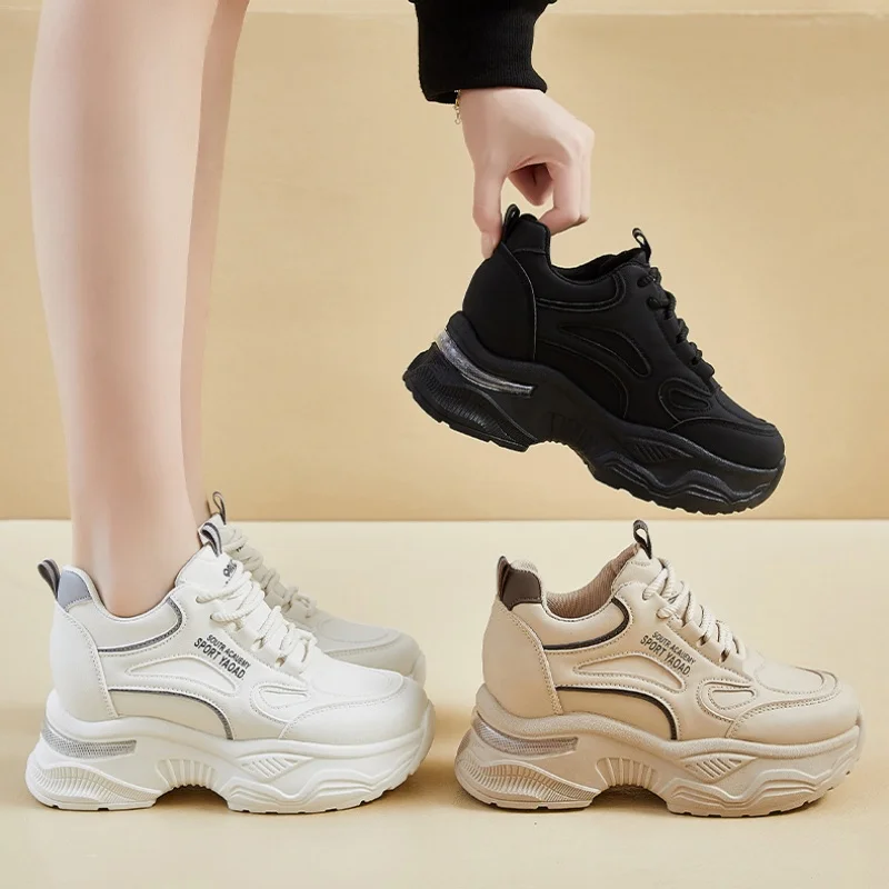 

Women's Height-Increasing Dad Shoes Casual Thick-Soled Sports Running Sneakers for Spring And Autumn Youth Fashion