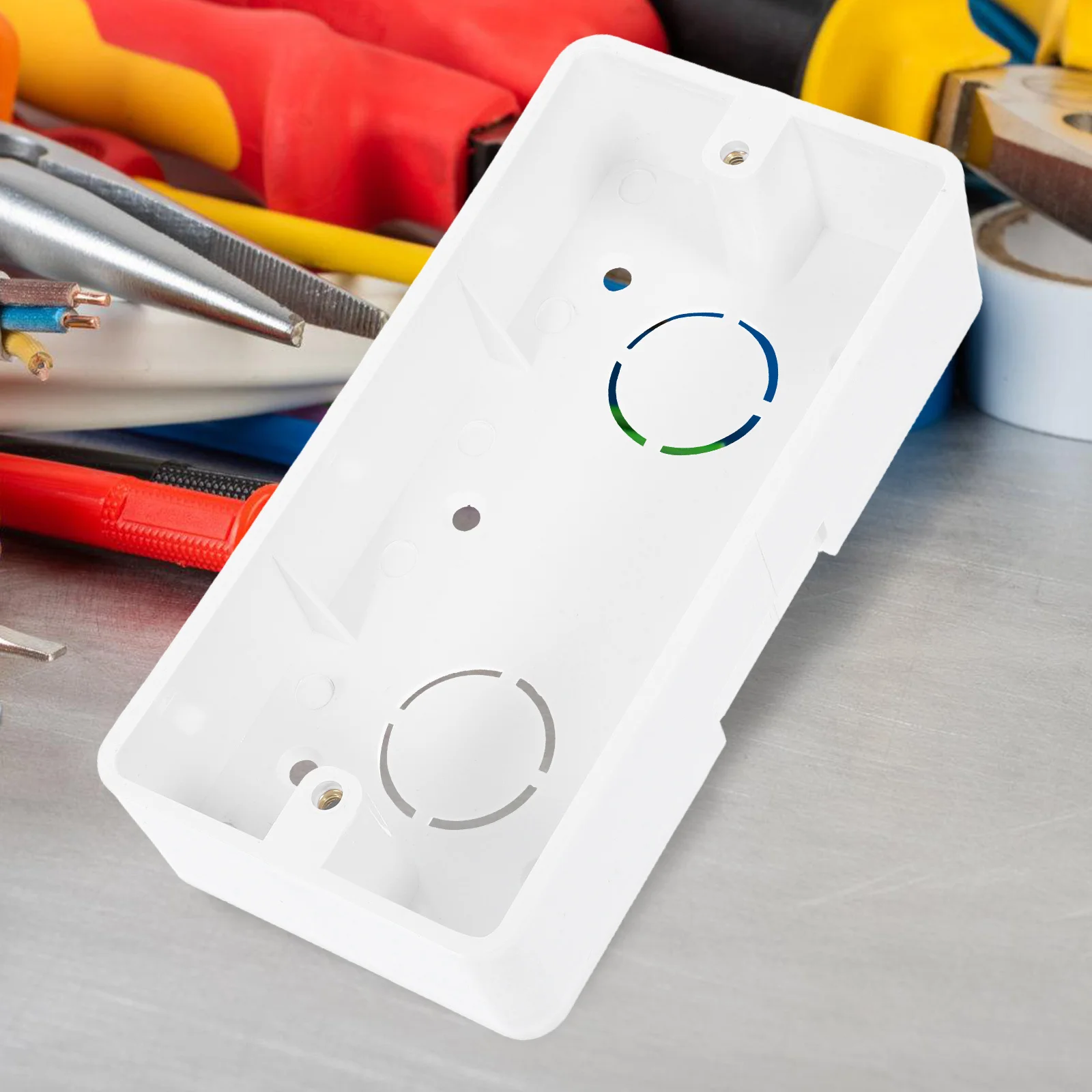 

4Pcs Surface Mount Electrical Box Plastic Wall Socket Switch Outlet Triple Junction Box Wiring Solution Easy Install