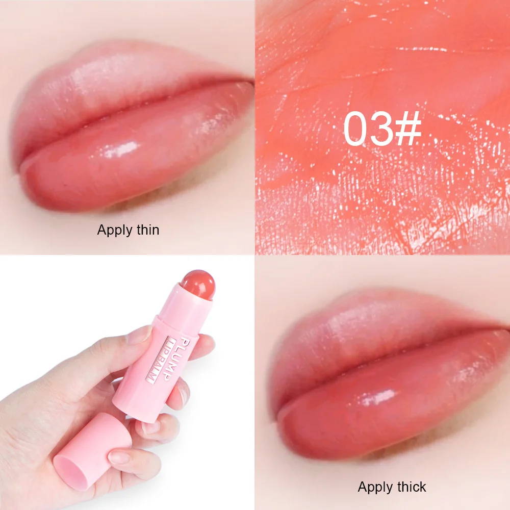 Plumping Lip Batom Instant Plumping Lip Balm Aumenta a Elasticidade Lip Reduz Linhas Finas Secas Hidratante Plump Lip Cosméticos