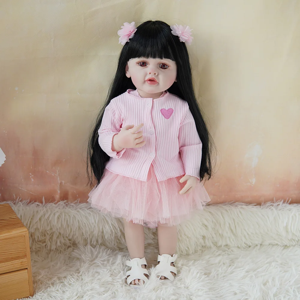 55cm 리본 인형 시뮬레이션 비닐 아기 장난감, 어린이 선물, 축제 선물