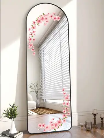 1PC Creative floral window stickers with cute peach blossom patterns, suitable for decorating living rooms, bedrooms, home furni