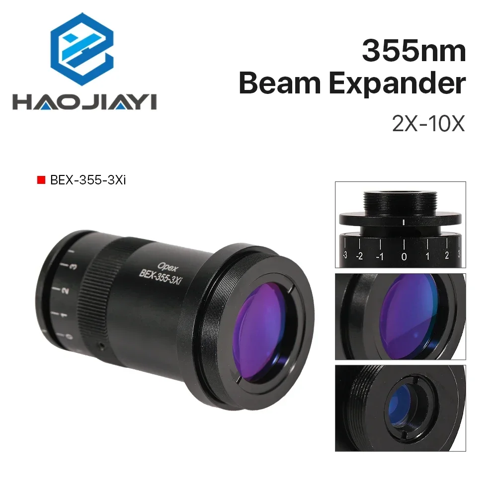 

UV 355nm Laser Beam Expander Fused Silica Lens 2X 3X 5X 8X 10X Optics Beam Expand for UV Laser Marking Machine