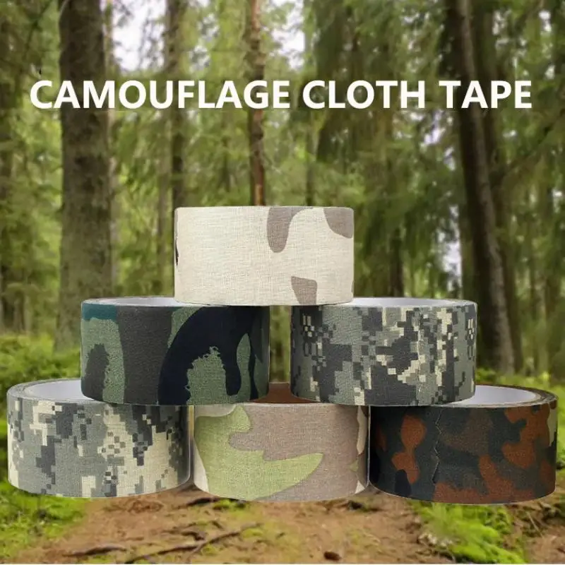 5CM*10M Multi-functional Camo Tape Self-adhesive Camouflage Hunting Paintball Airsoft Rifle Waterproof Non-Slip Stealth Tape