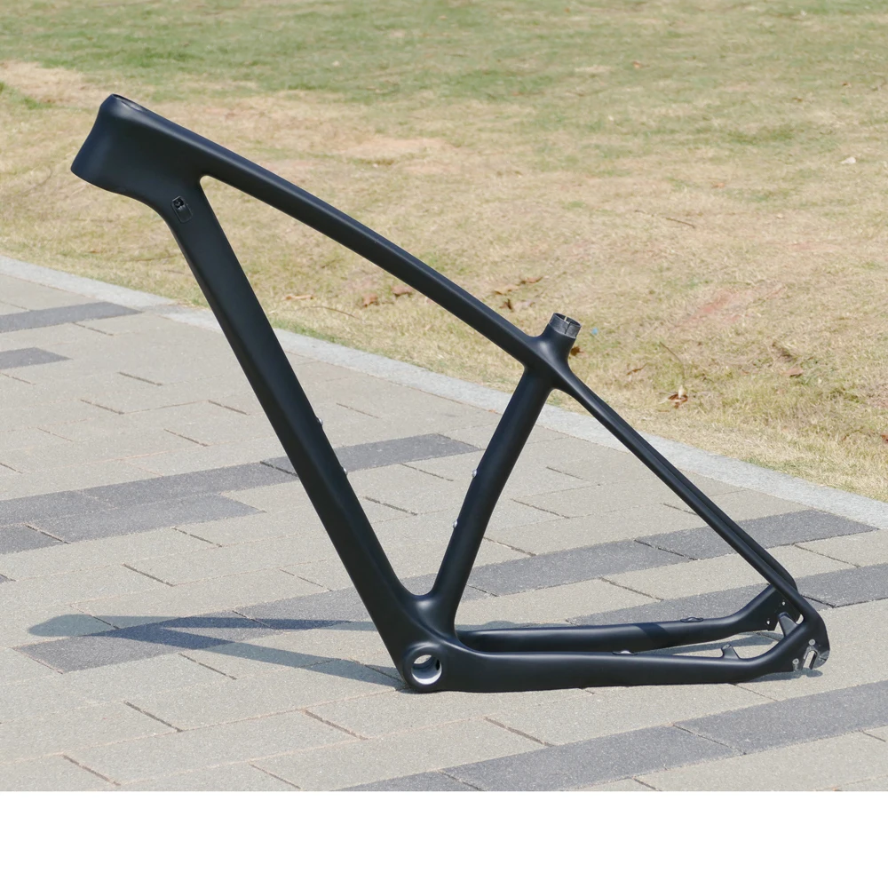 Big Sale MTB Frame - Full Carbon Black Matt MTB Cycling 29ER Mountain Bike Bicycle Frame 142 * 12mm Thru Axle Quick Release