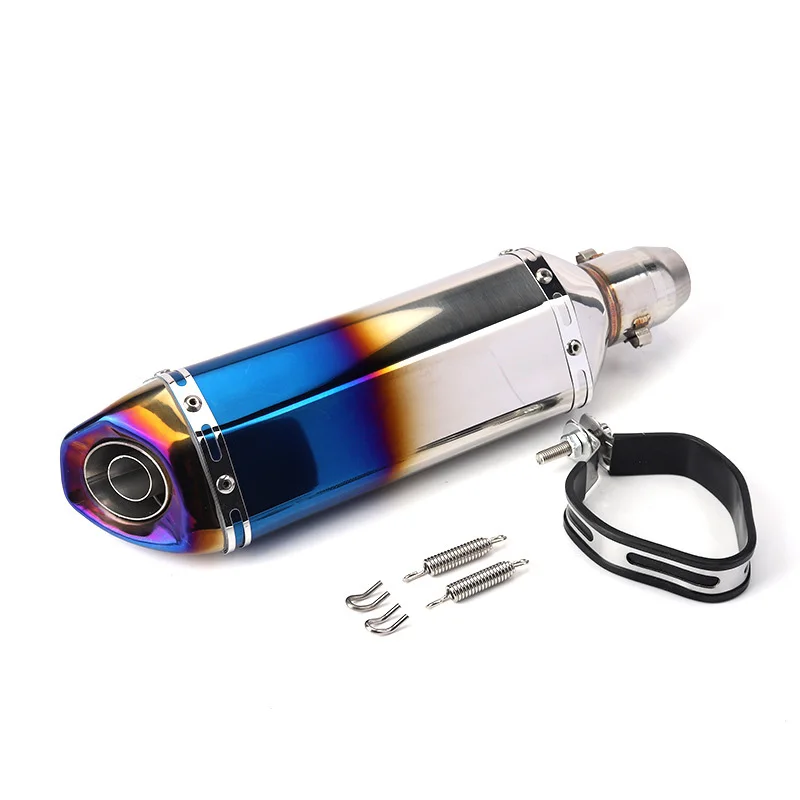 حار بيع ألياف الكربون Ak العادم الهروب الأنابيب دراجة نارية الخمار Escapamento #2