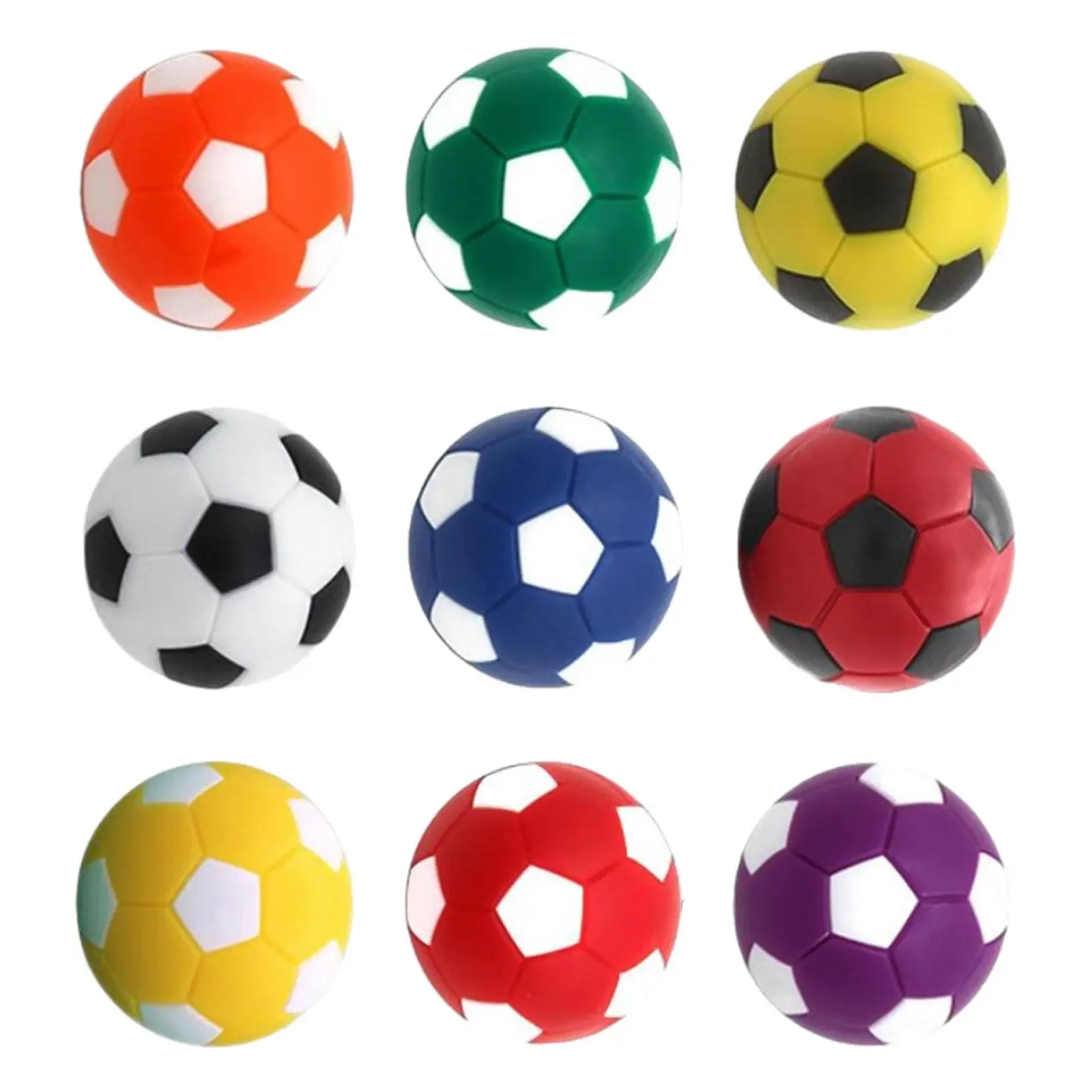 9x Piłki do piłkarzyków 9 kolorów 36 mm do gier sportowych dla rodzin z palcami