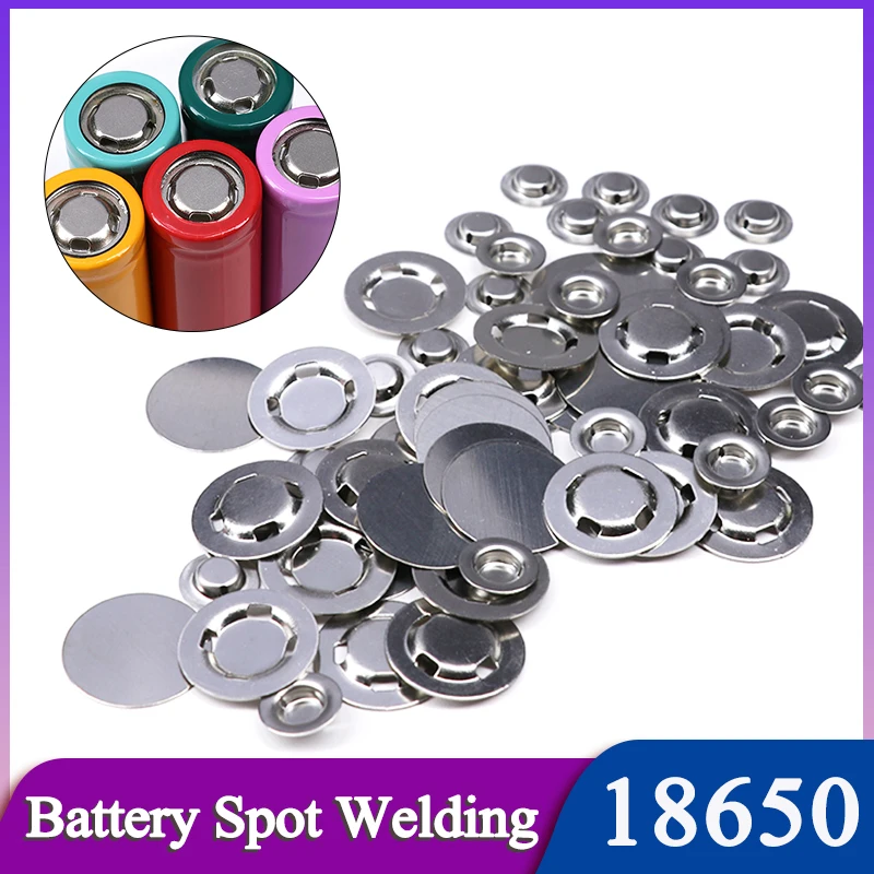 20~1000Pcs 18650 Battery Spot Welding Cap Alternative Electrode Tip Cap Positive Battery Negative Flat Gasket Weld Accessories