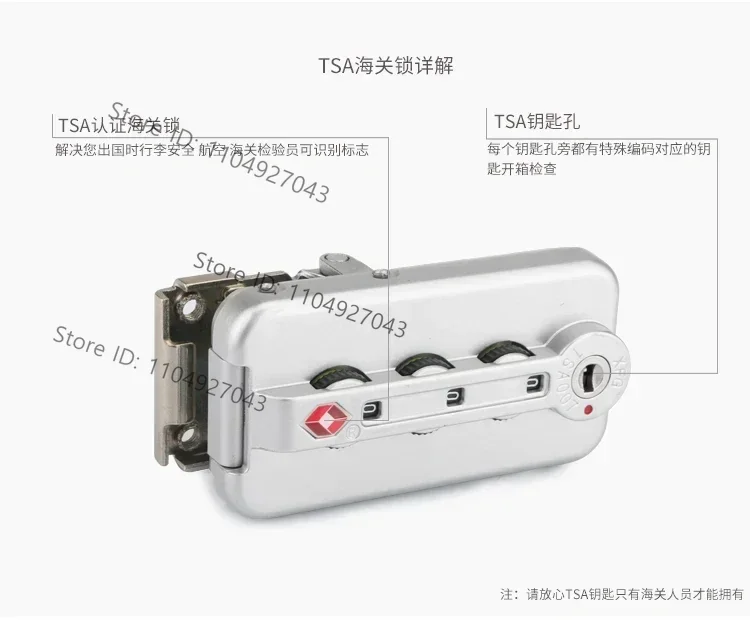 XFG TSA007 Customs Password Lock Luggage Fixed Lock Luggage Repair Accessories ClearanceLuggage Password Lock