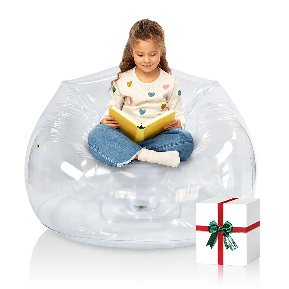 

Transparent Sexy Inflatable Stool Air Chair Ofa for Camping Set with Inflatable Stool Portable Furniture Beach Lounger Outdoor