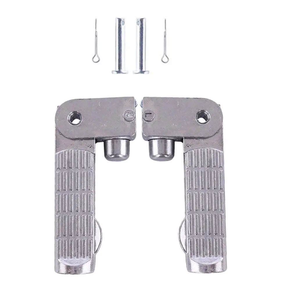 1 Pair Aluminium Alloy Electric Vehicle Pedal Durable Metal Footrest For Electromobile Long Distance Riding Large Stepping Area