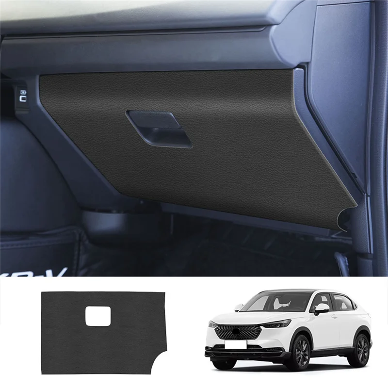 Car Lychee Leather Storage Glove Box Protector Pad Anti-Kick Pad Anti-Dirty Mat Cover for Honda XRV HR-V Vezel 2022 2023