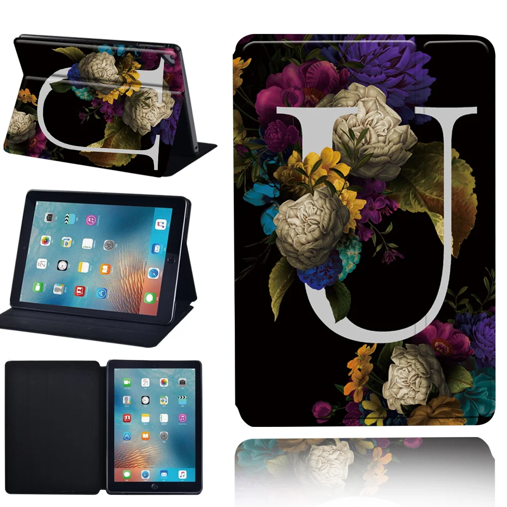 

Tablet Case for Apple IPad 9th 2021 Case IPad Mini 6 4 5/IPad 7th 8th Gen/IPad Mini 1 2 3 Flowerpaper Letter Protective Cover