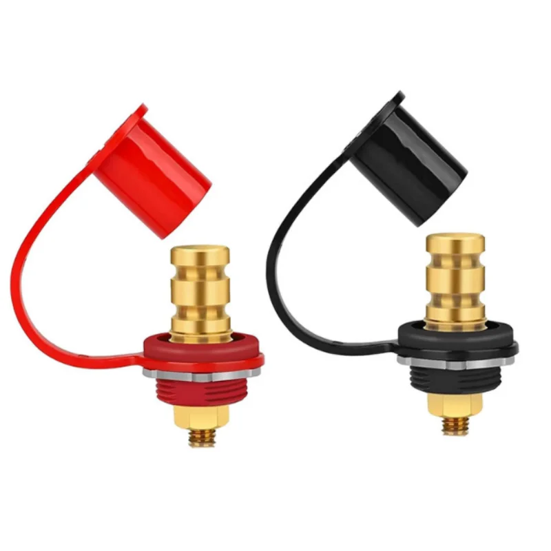 ISURE MARINE A Pair Of Automotive Remote Battery Terminals 3/8-Inch Stud Battery Jumper Post, 250A Battery Charging Post Kit