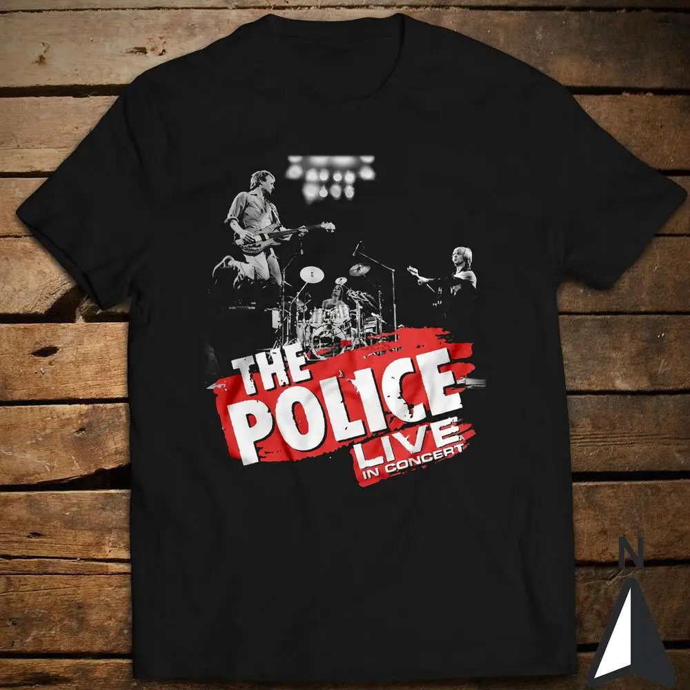 The Police Live Rock Band T-Shirt Sting Andy Summers Stewart Copeland Vintage