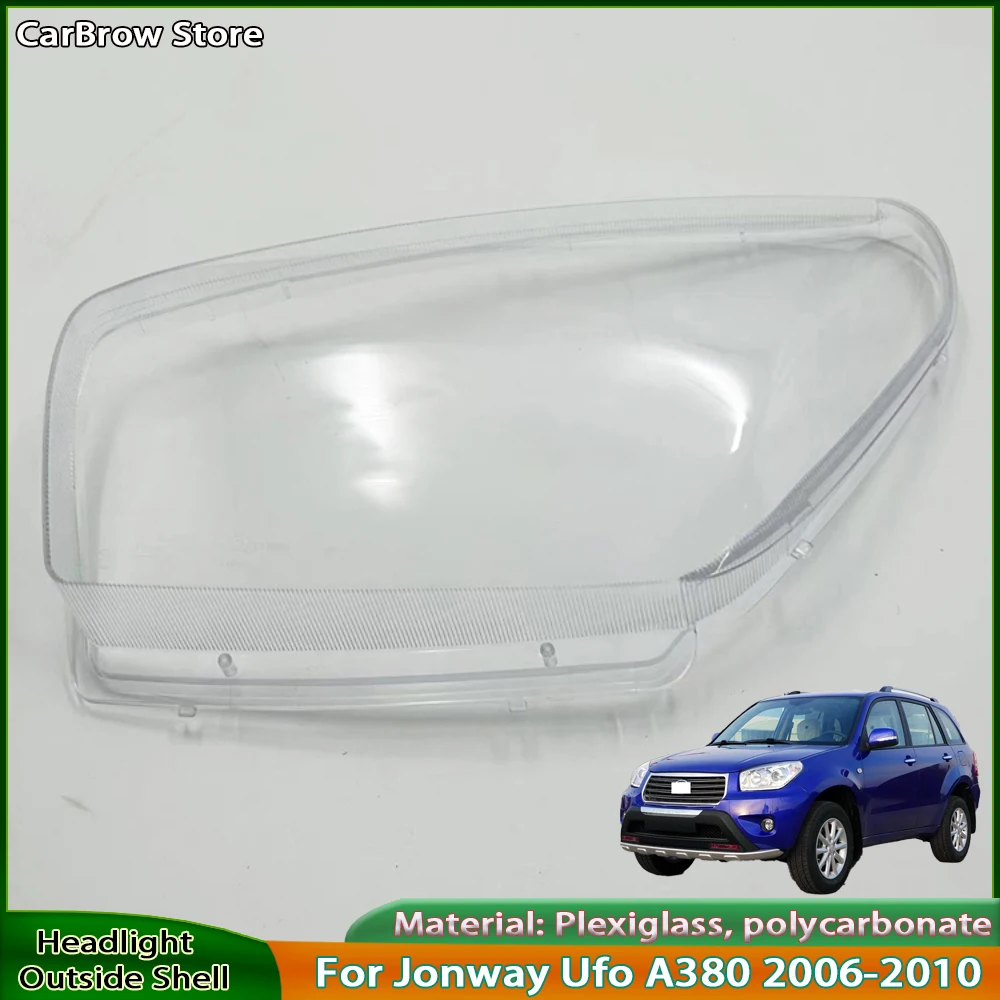 

Headlight Shell Masks Plexiglass For Jonway Ufo A380 2006-2011 Front Headlamps Cover Lamp Lens Transparent Lampshade