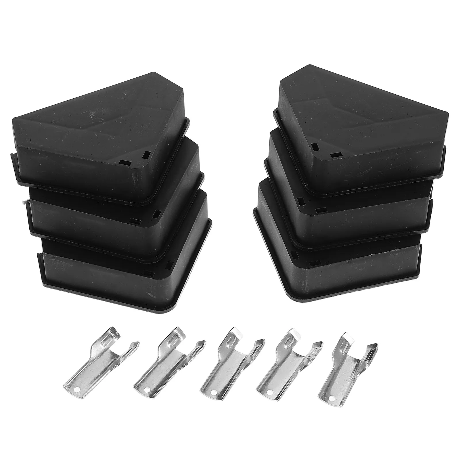 6Pcs Triangle Baits Station Metal Key Lock Plastic Mouse Box Reusable Rat Trap for Indoor Outdoor Use Baits Boxes Outdoor