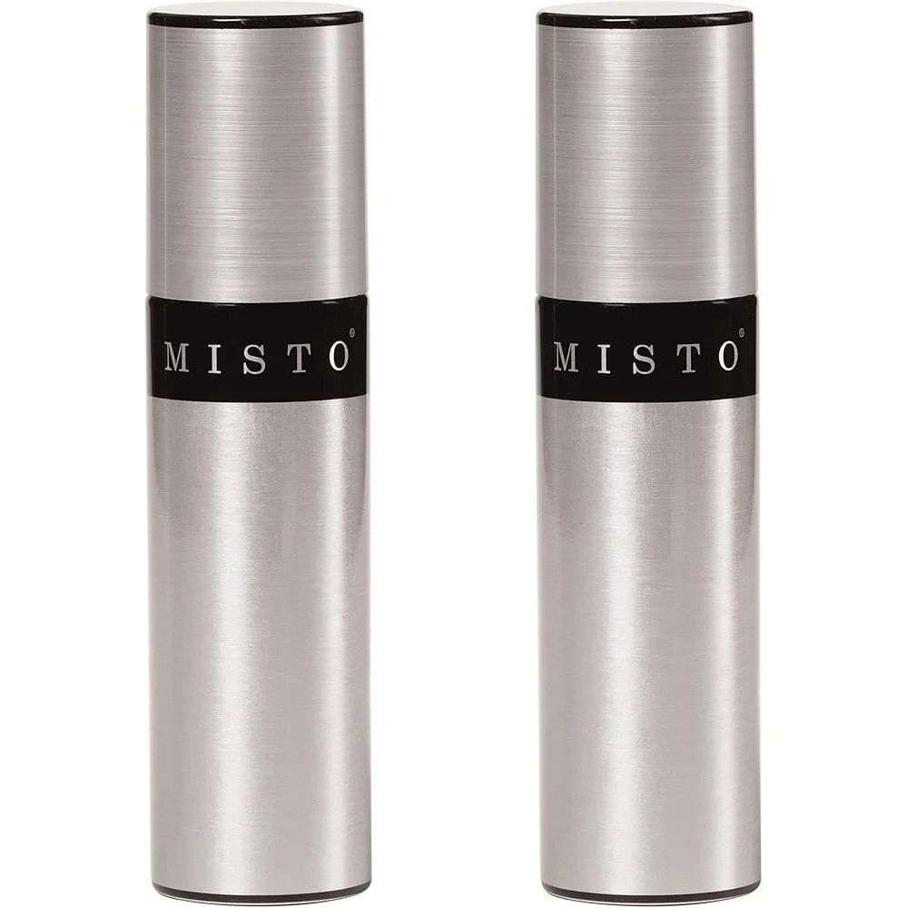 

Aluminum Oil Sprayer Set of 2 Refillable Kitchen Sprayers Olive Oil Vinegar Lemon Juice Healthy Cooking Essential