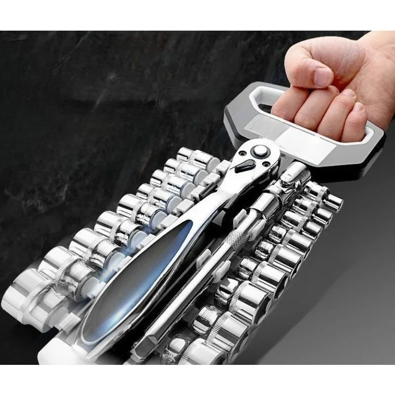 Multi-Function Ratchet Wrench Set Large Medium Small Fly 1/4 3/8 1/2 Inch Socket Tool For Car Repair