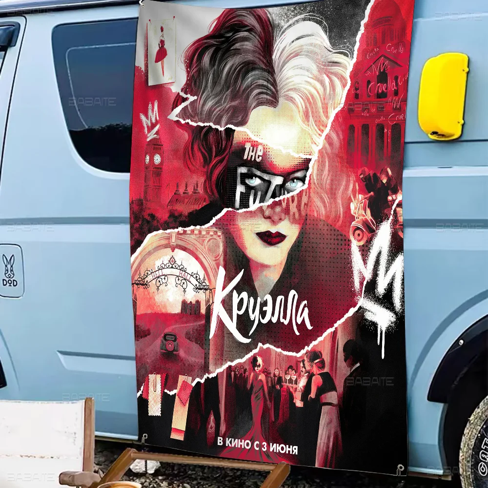 

C-Cruella Printed Large Flag Art Science Fiction Room Home Decor Decor Banner