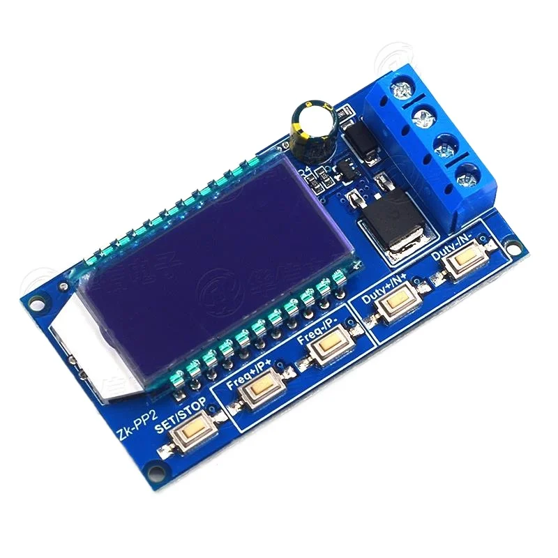 High power PWM dimming speed regulation module with adjustable number of solenoid valves, frequency duty cycle, and cycle delay