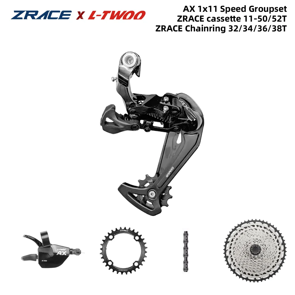 LTWOO AX11 11 Speed Trigger Shifter + Rear Derailleur 11s + ZRACE Cassette 52T / Chainrings + SUMC S11 Chain, PCR BEYOND M7000