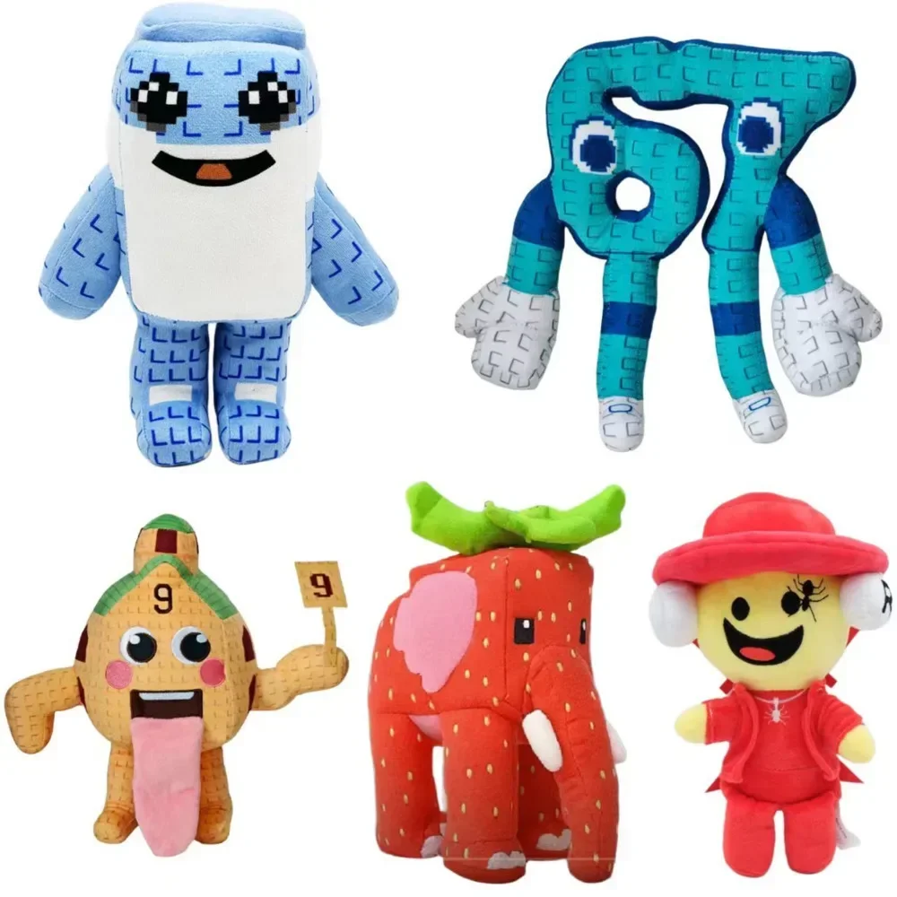 NUOVO Hot Steal A Brainrot Esok Sekolah Peluche Gioco caldo Periferico Peluche Simpatico cartone animato No. Regalo del giocatore del giocattolo della bambola di pezza della 9 casette