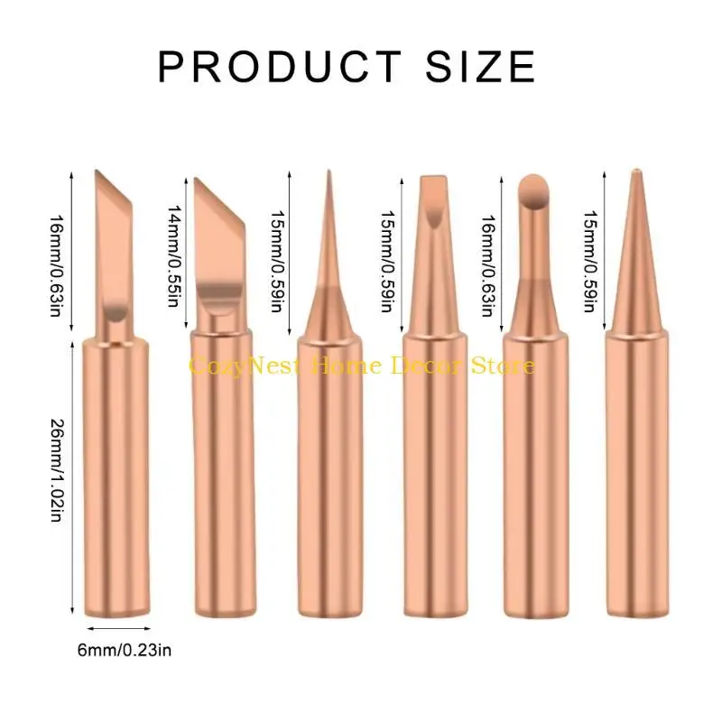 92MF Copper Soldering Tips leading frees Soldering Tips for Enhances Heat Conductivity