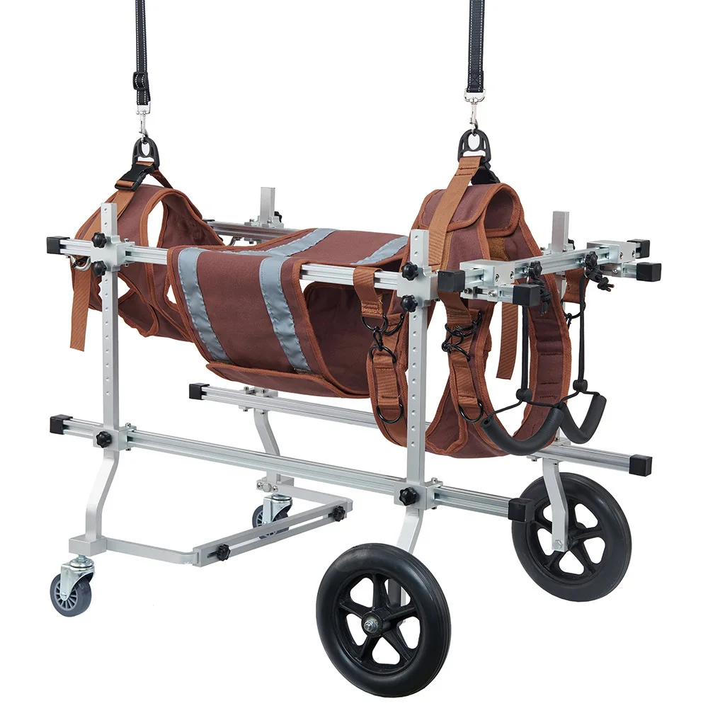 Lightweight Four-wheel Pet Walking Assistant Hind Leg Support for Large Dogs Up to 72 Pounds