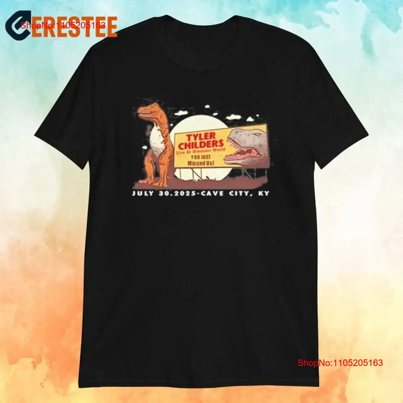 Tyler Childers Live At Dinosaur World Cave City T Shirt vintage Washed Casual designer clothes Versatile Soft graphic Stretched