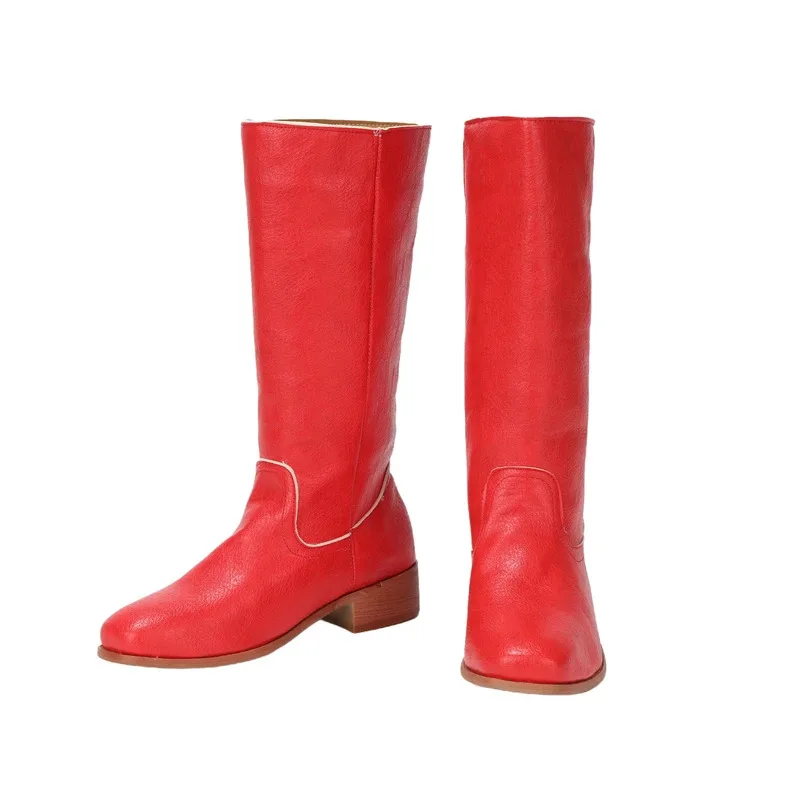 Stivali da cowboy occidentali da donna retrò anni '60, pirata vichingo, Steampunk, stivali vittoriani medievali per la festa di Halloween