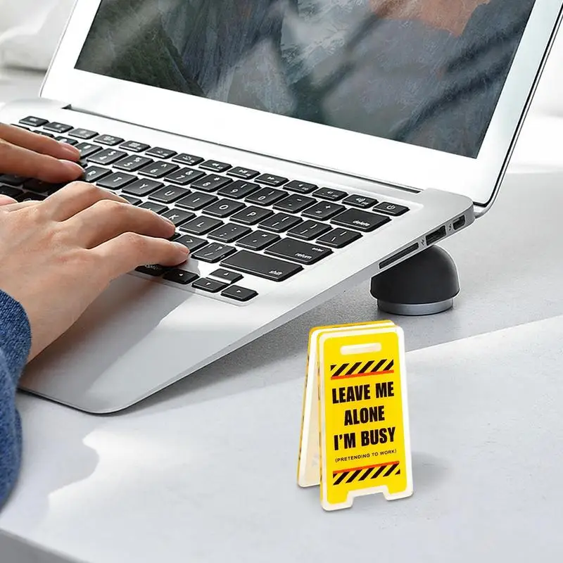 Notizhalter für den Schreibtisch, Warnschild, geformt, für den Schreibtisch, Nachrichtenclip, lustiger Haftnotizhalter für Schreibtisch, Nummernkarten, Display, Acryl