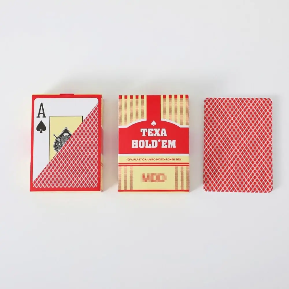 

Прочные водонепроницаемые игральные карты, пластиковые скрабы из ПВХ, карты для покерного клуба, большой шрифт, гладкий Техасский холдем для всех игр в покер