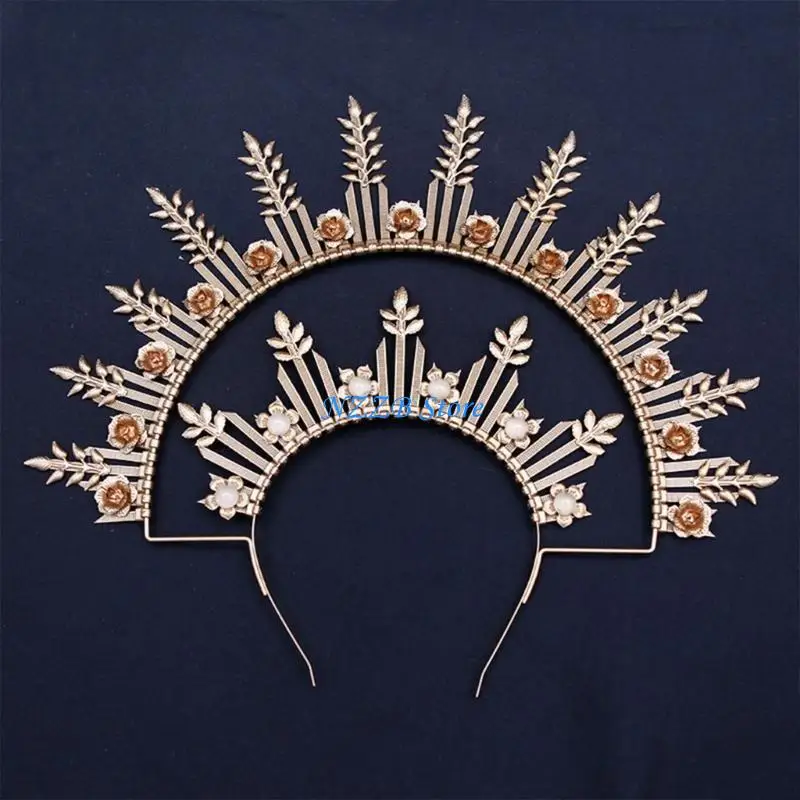 

T21F Женская корона для свадебной церкви, повязка для волос, женские ювелирные изделия, винтажные аксессуары