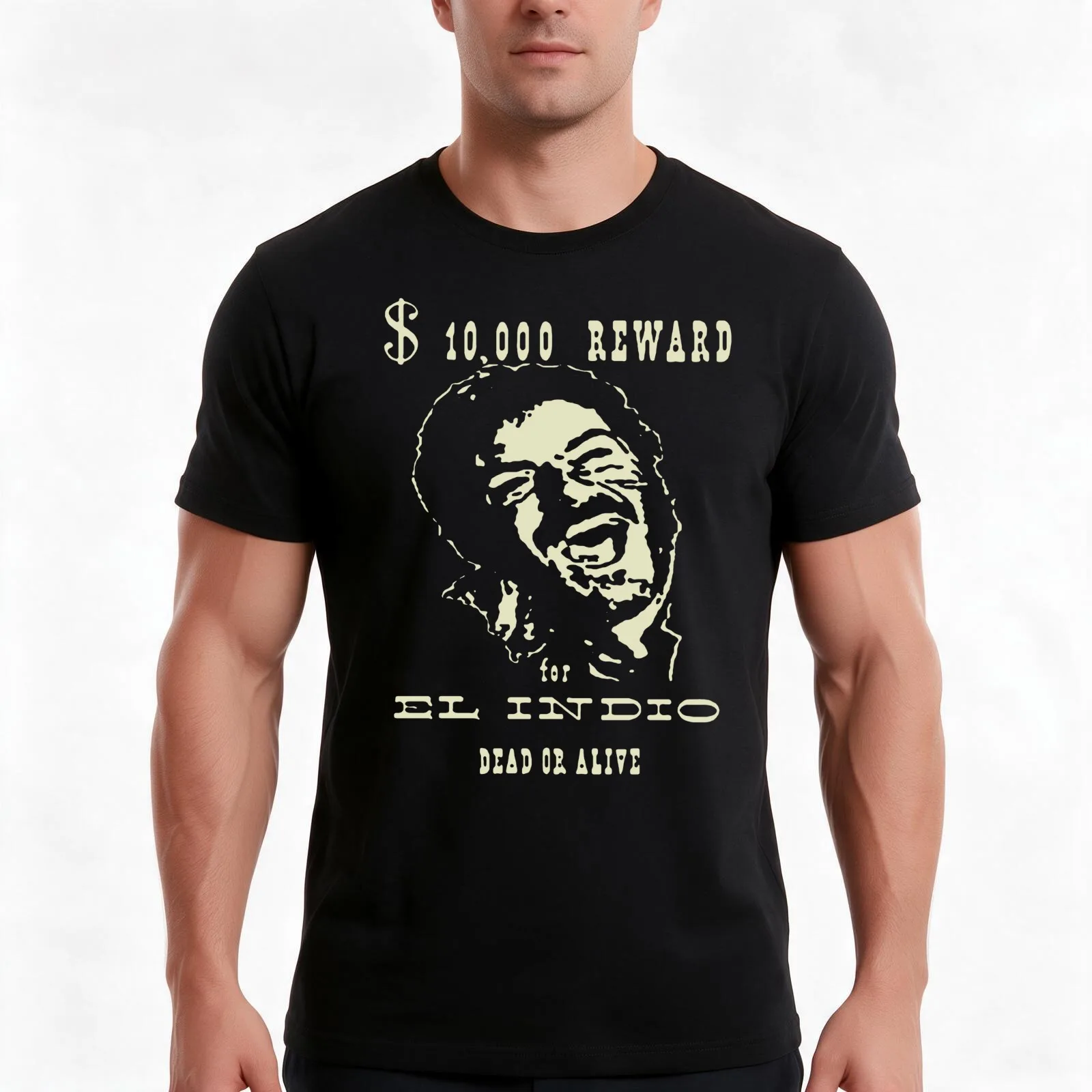 El Indio T-Shirt, Summer Casual Cotton Tee, Oversized Streetwear Tops, Vintage Graphic Print, Loose Fit Short Sleeve