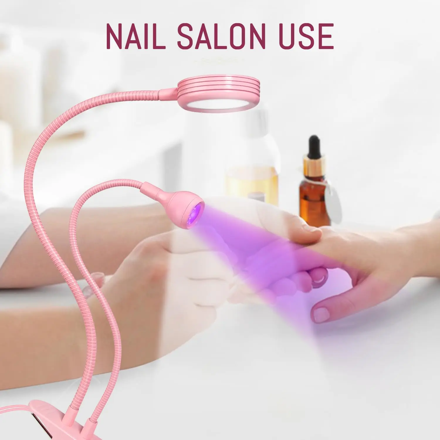 مسمار UV مصباح Led أضواء مجفف مزدوج رئيس الأشعة فوق البنفسجية مرنة كليب على مكتب USB صغير هلام علاج مانيكير باديكير صالون أدوات