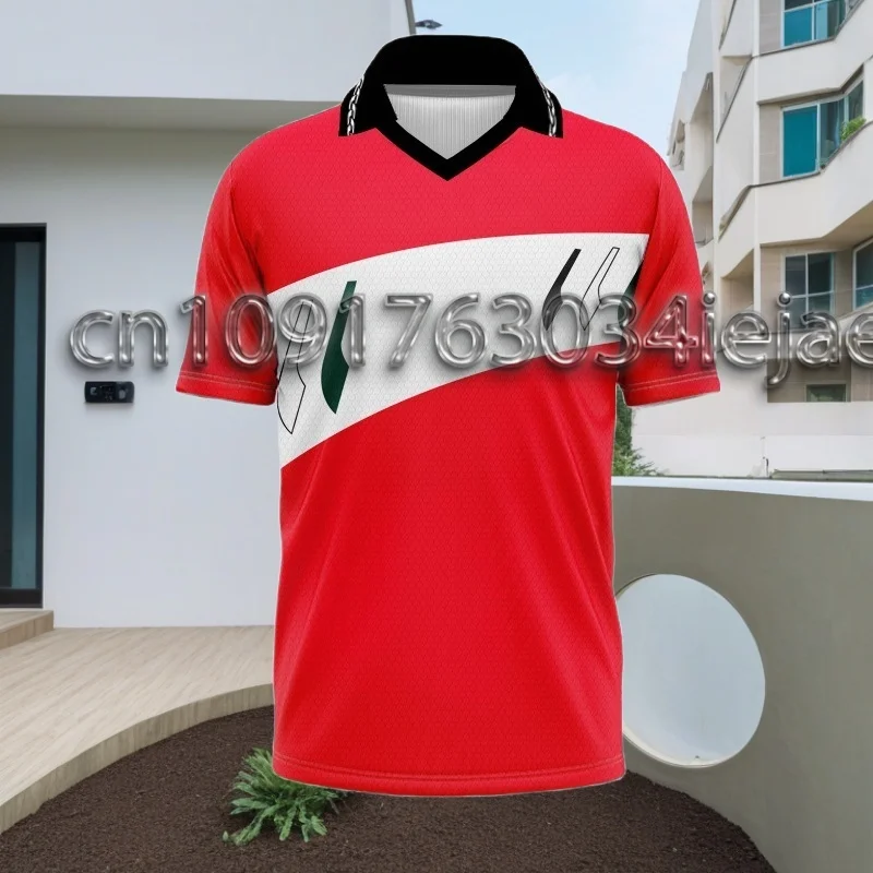 

MOTO-New POLO Shirt Men Summer Sports V-neck T-shirt Street Trendy Short Sleeve 3D HD Print T-shirt